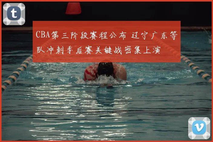 CBA第三阶段赛程公布 辽宁广东等队冲刺季后赛关键战密集上演